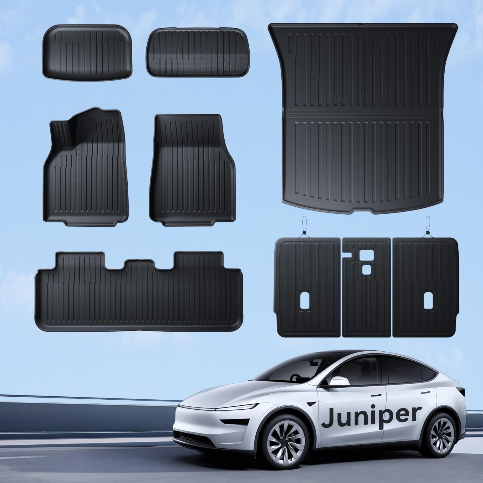 Allwetter-Fußmatten Für Tesla Model Y Juniper 2025-2026 - Wasserdicht & Haustierfreundlich