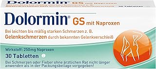 Dolormin GS – bei Gelenkschmerzen zum Beispiel durch Arthrose – wirkt bis zu 12 Stunden – mit Naproxen – 30 Tabletten