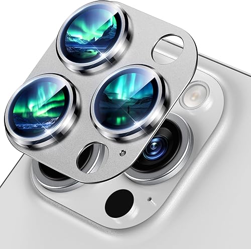 Miniatura 10 de BAZO Protector de lente de cámara para iPhone 15 Pro/iPhone 15 Pro Max, [protección contra caídas] cubierta de cámara de vidrio templado 9H, Mate