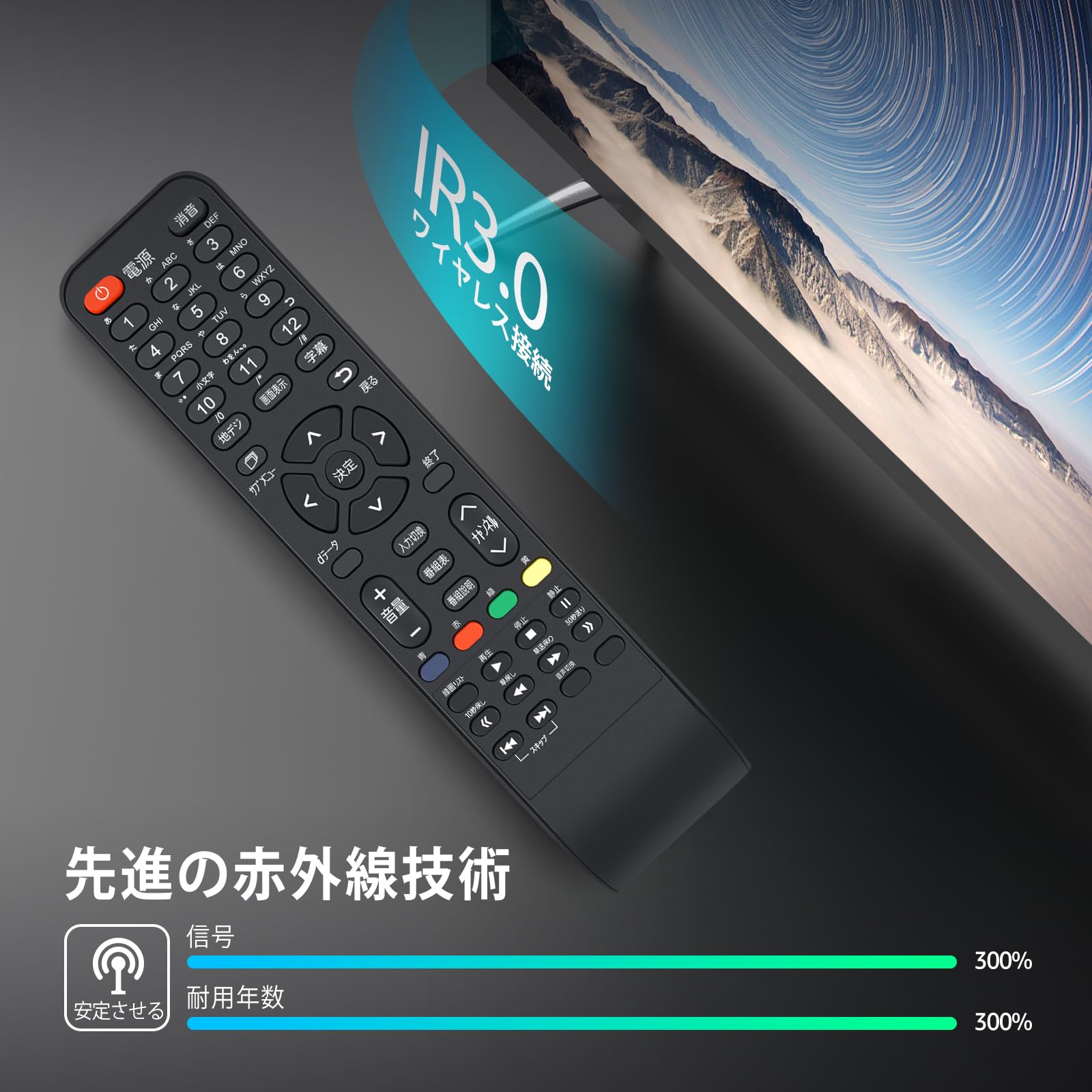Amazon | テレビリモコン for TEES ティーズ 地上デジタルハイビジョン
