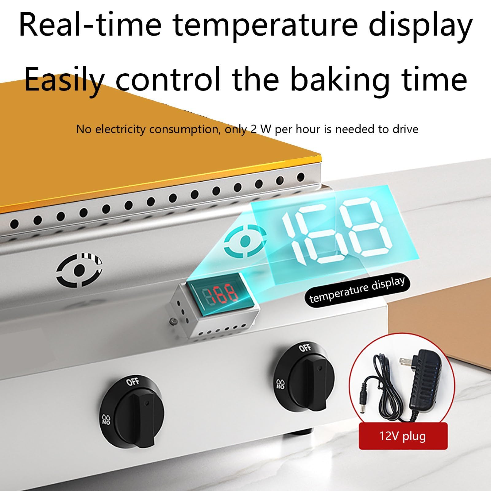 Máquina comercial de soufflé de gas con plancha antiadherente, máquina de panqueques esponjosos para catering y restaurantes