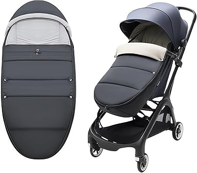 Waterproof Thickened Universal Stroller Blanket - Baby/Toddler Stroller Footmuff, Sleeping Bag & Bunting, Cold-Weather Winter CoverBlack