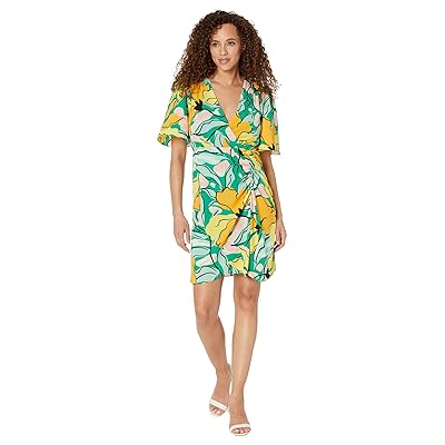 Maggy London Flutter Sleeve Printed Mini Dress Women