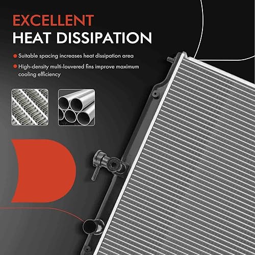 Miniatura 5 de A-Premium Conjunto de radiador de refrigerante del motor compatible con Nissan NV200 2013-2021 y Chevrolet City Express 2015 2016 2017 2018, L4 2.0L