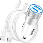 [Apple MFi Certified] iPhone 17 Car Charger, Rombica 3-Port 67W USB-C&USB-A Car Cigarette Lighter PD/QC Fast Car Charge with Type-C Braided Cord for iPhone 17/17 Pro Max/16 Pro/15/Galaxy S25/S24/Pixel