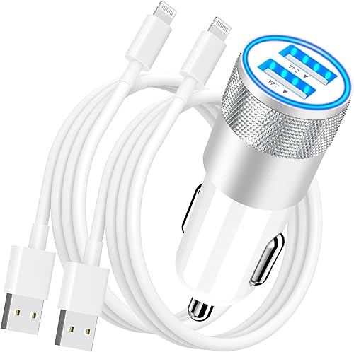 Miniatura 10 de MFi CertifiediPhone 15 Fast Car Charger, Rombica 66W Dual PD&QC3.0 USB-C Power Cigarette Lighter USB Car Charger + 2Pack Type-C Charge Cable for