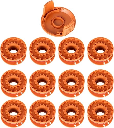 WFLNHB Paquete de 13 bobinas de repuesto para recortadora de hilo WA0010 con tapa de repuesto para Worx