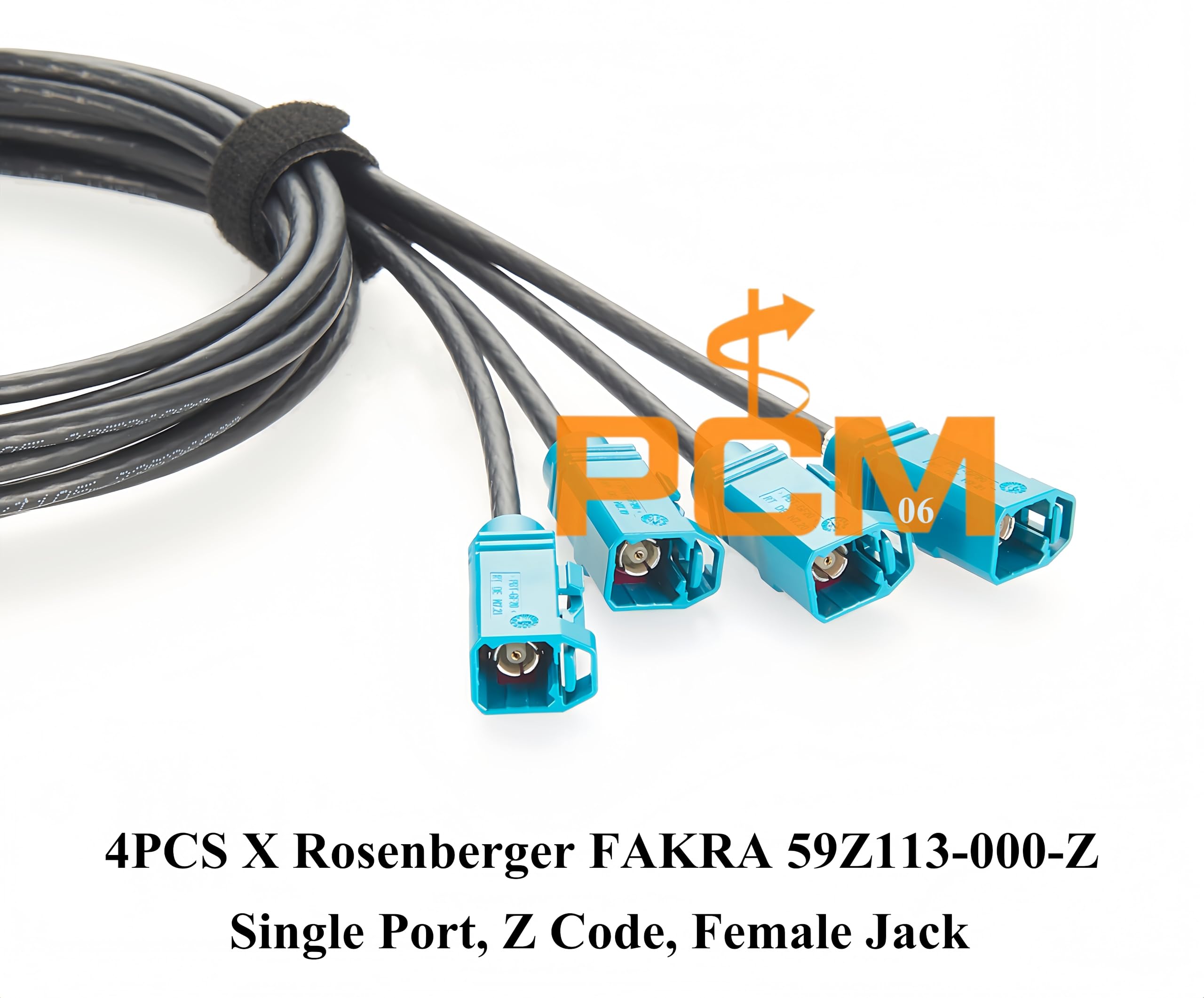 Original Rosenberger Antennenstecker Mini FAKRA Verlängerungskabel 4in1 AMS11D-1M4Z5-Z auf 59Z113-000-Z FAKRA Adapter Stecker auf Buchse Automotive GPS RF Koaxialkabel Dacar 302-4 (0,5m)