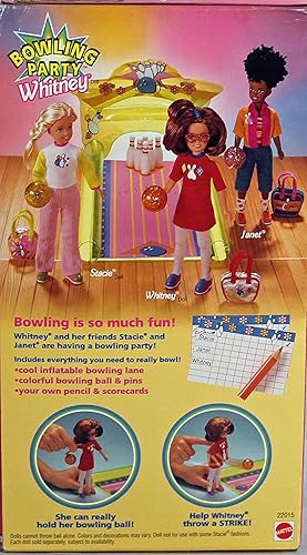 Miniatura 2 de Barbie Fiesta de bolos WHITNEY con bolos, bola, bolsa y más #22015 (1998)