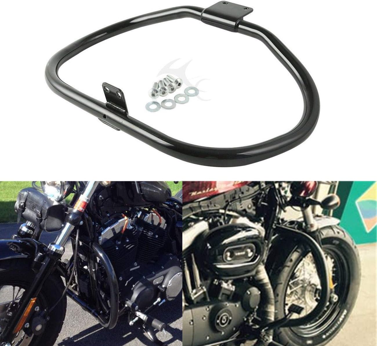 Motorcycle Accessories MATTE BLACK ENGINE GUARD HIGHWAY CRASH BAR FOR