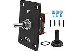 Momentary Switch Toggle On/Off/On 3-Way 12V 30A Car Boat Marine Switch Panel with Cover Waterproof