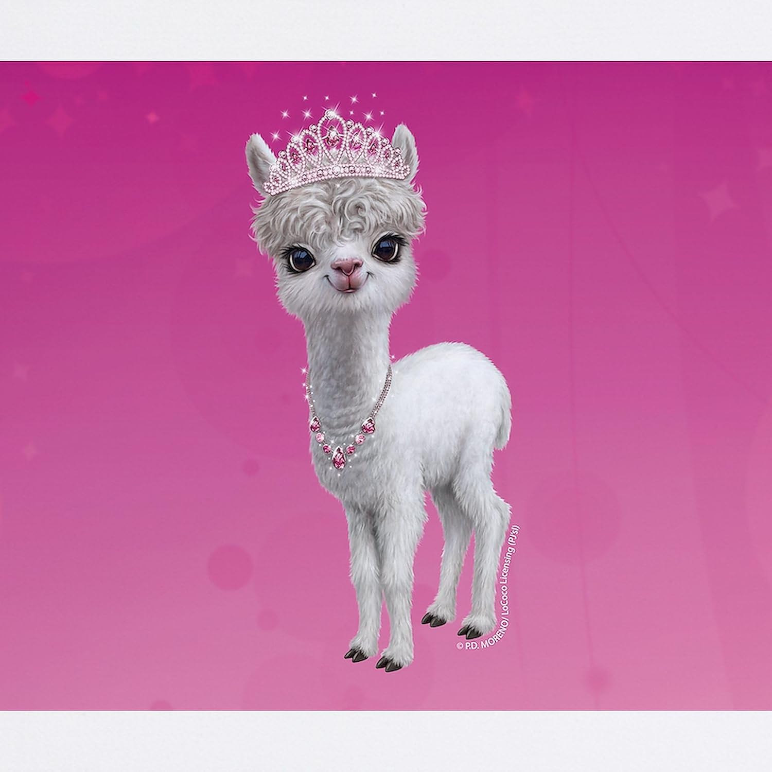 CafePress PD Moreno's Llama Wearing A Tiara Non-Slip Rubber Gaming Mousepad
