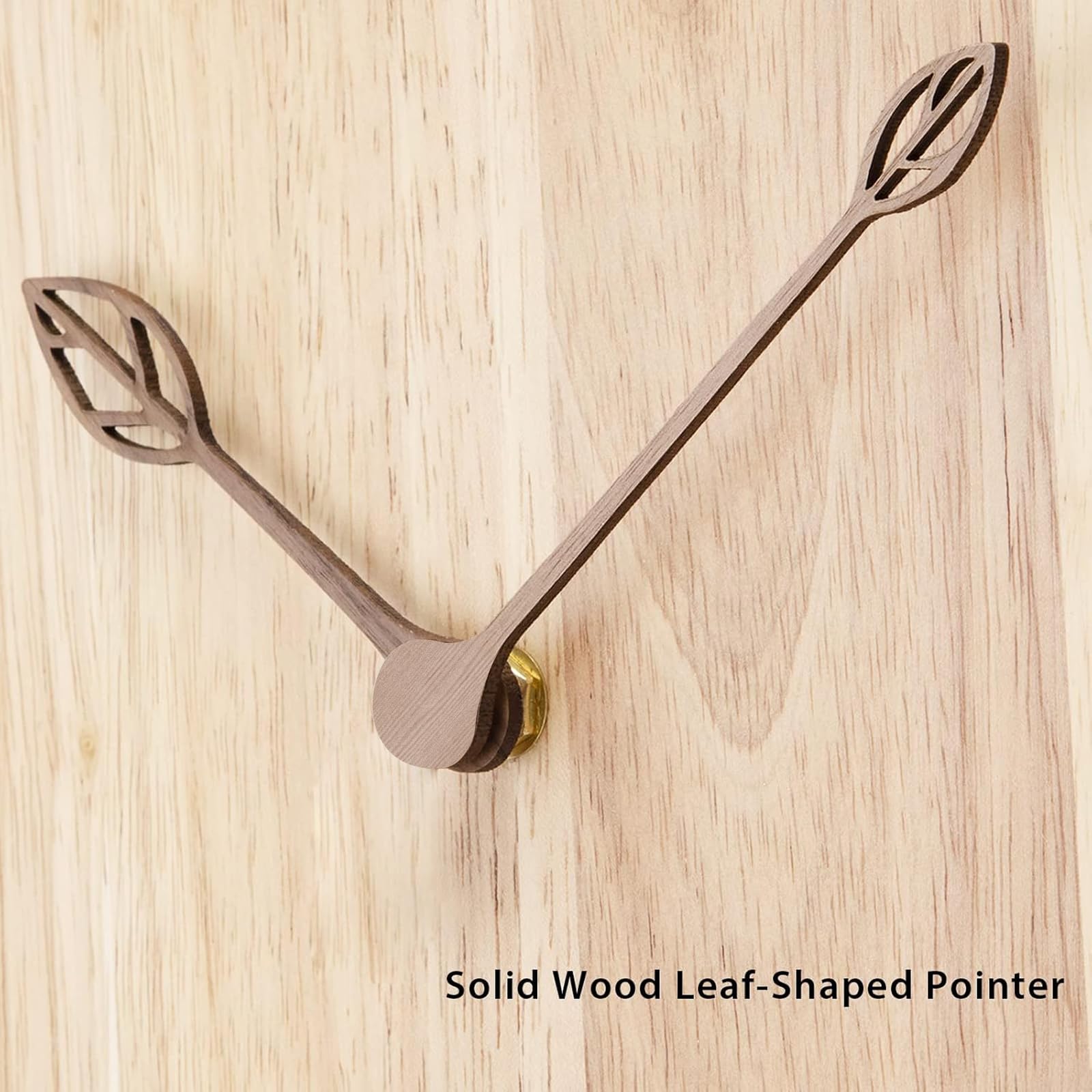 VIVILINEN Orologio da Parete in Legno Massello Naturale, Orologio da Parete Silenzioso Nessun Ticchettio per Cucina, Soggiorno, Camera da letto