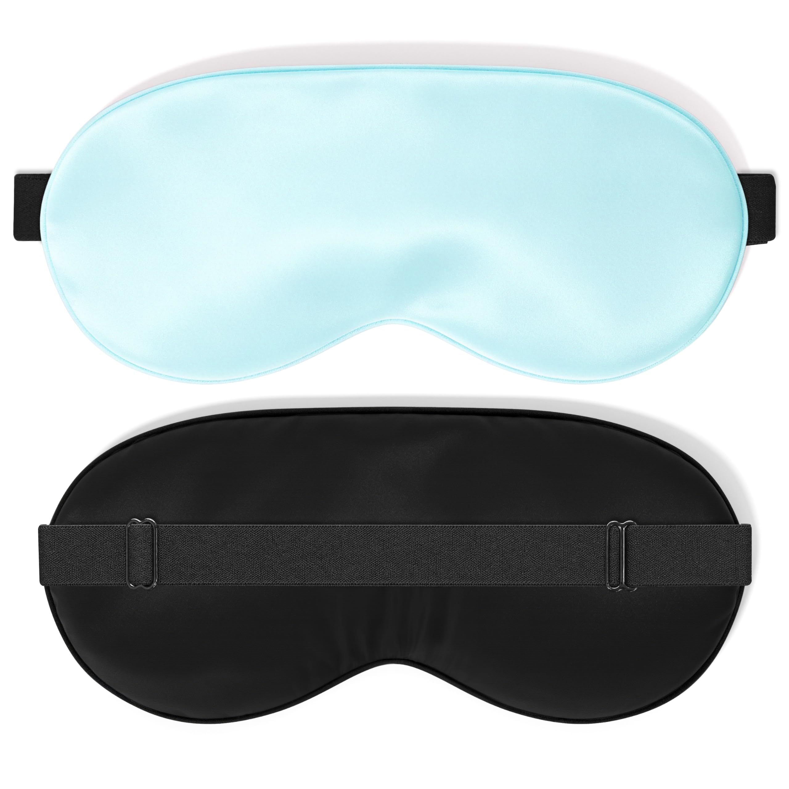 Maschera rinfrescante per gli occhi per alleviare l'emicrania, maschera per occhi gonfi, occhiaie, affaticamento degli occhi e stress, confezione da 2, per uomini e donne (nero e blu)