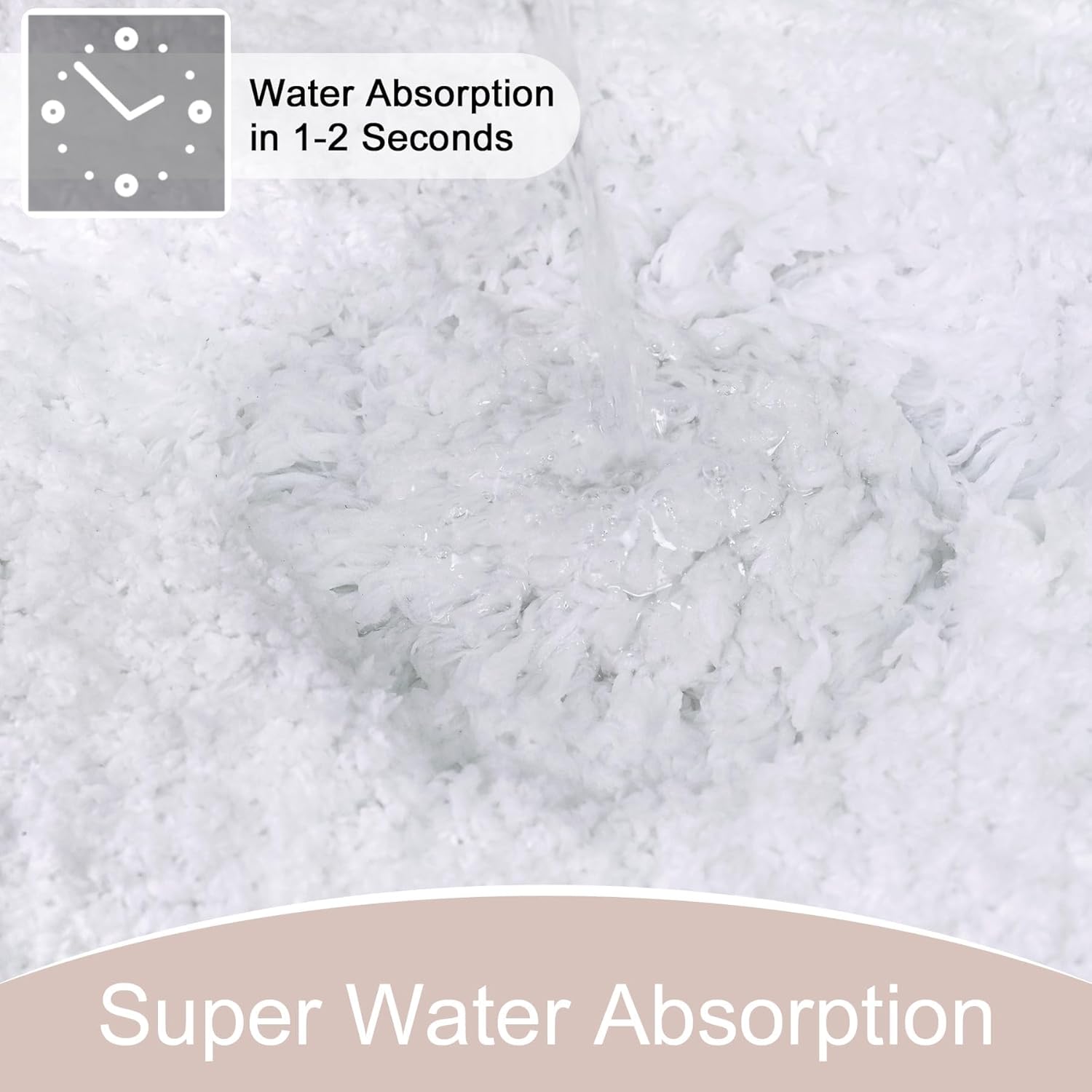 AROGAN Luxury Long Bathroom Runner Rug, 24x84 Inch Thick Soft and Absorbent Microfiber Non Slip Bath Mat, Rubber Backing Quick Dry Rugs Carpets, Washable Plush Mats for Shower Floor, White
