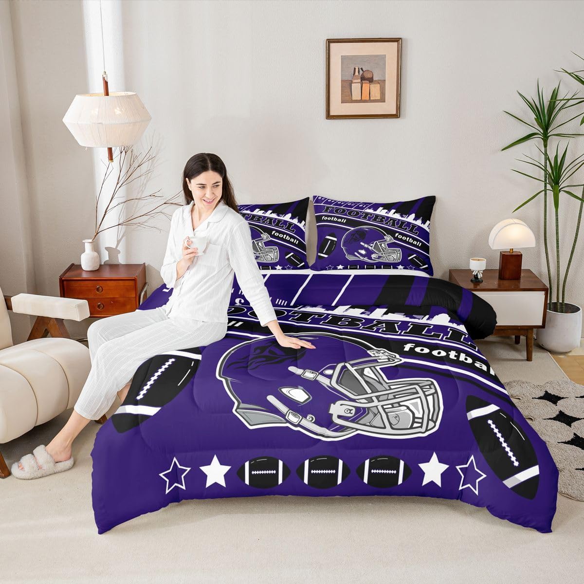 Feelyou Football Bedding Set Boys Girls King Size image 5