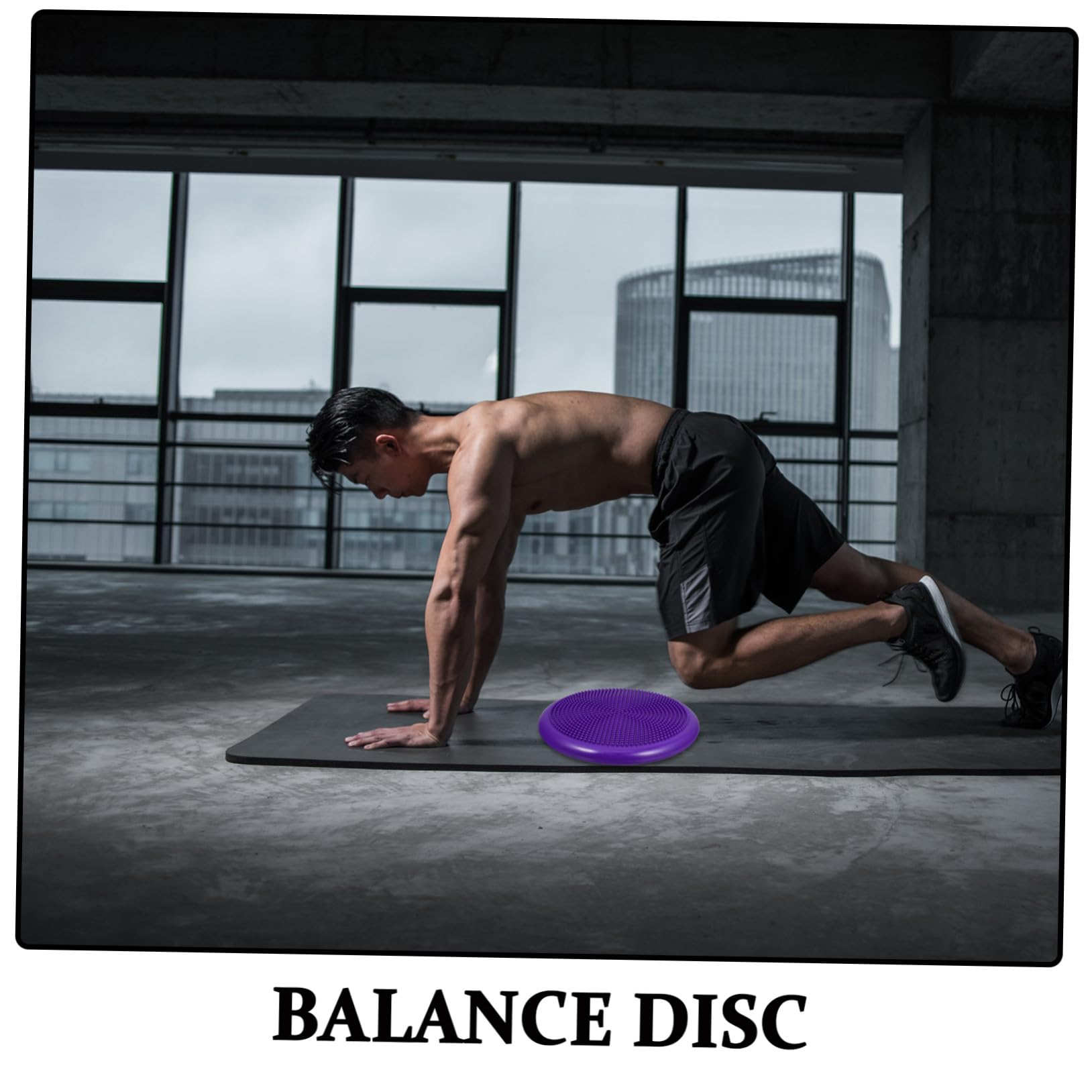 Alasum Cuscino Gonfiabile per Equilibrio Ergonomico in Pvc Pompa a Mano, Tappetino Fitness Spessore Spesso per Pilates e Sollievo dal Dolore alla Schiena