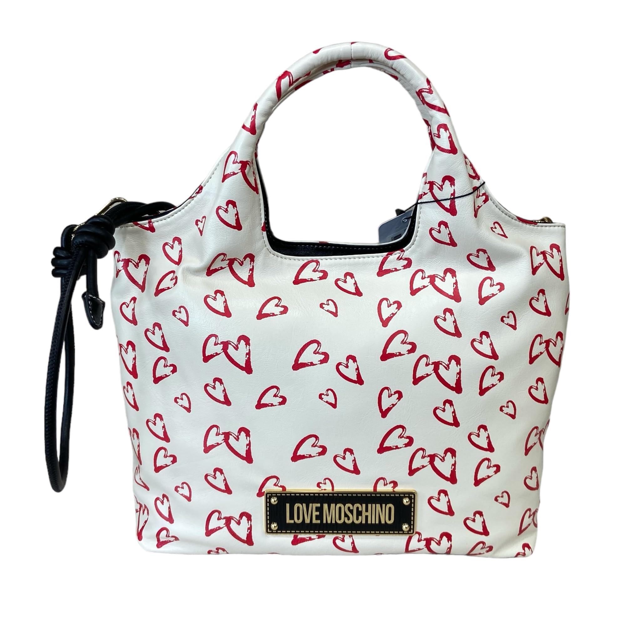 Love Moschino Damen Umhängetasche JC4290PP0GKT0 – PU-Leder, Mit Metallketten, Verstellbarer Griff