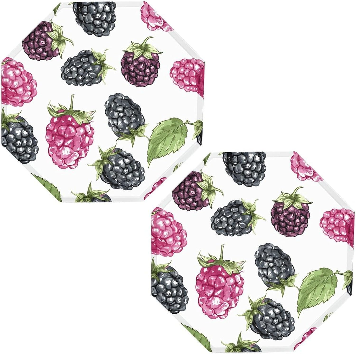 Ctagon Metal Sign for Home, Modern Display Plate for Kitchen, Blackberry Fruit Pattern Plates Accent Hanging Wall Decorations 3PCS for Living Room, Bedroom, Hallway, Hotel