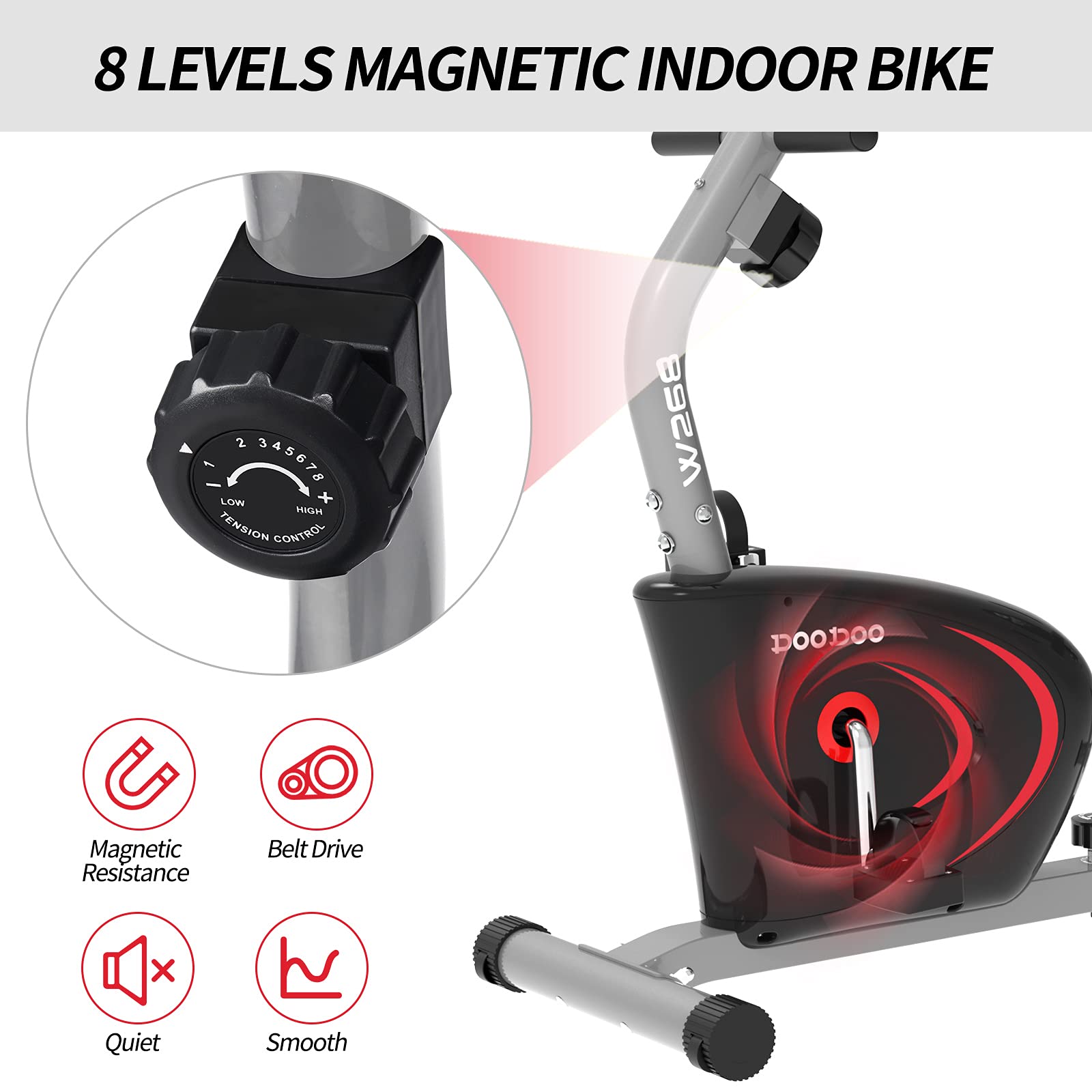 Cycool Recumbent Exercise Bike Magnetic Indoor Cycling Bike