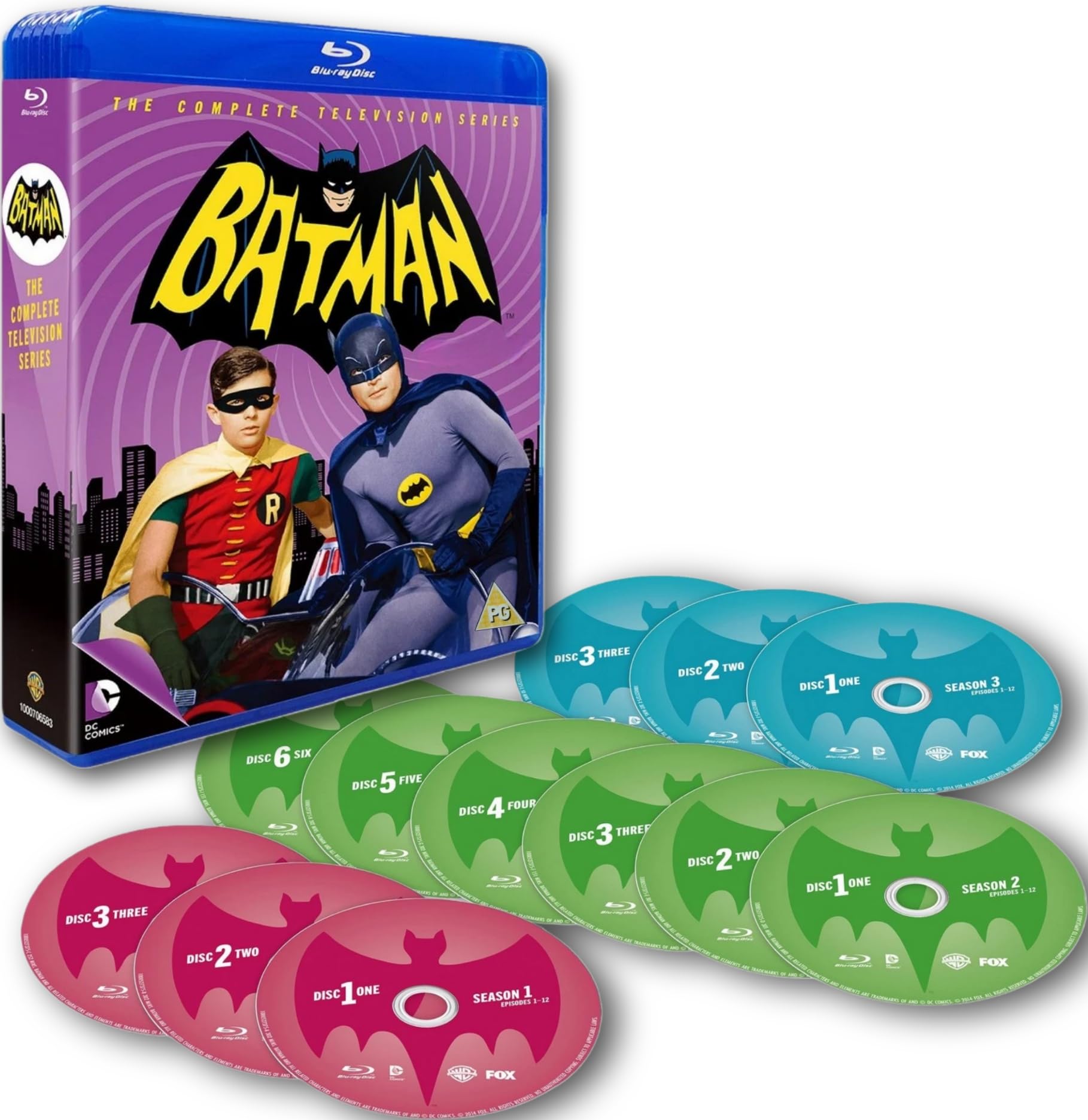 Batman: The Complete Series - Special Edition (3 Hours of Bonus Content / 120 Episodes / 12-Disc Box Set) [Blu-ray] [Region Free]