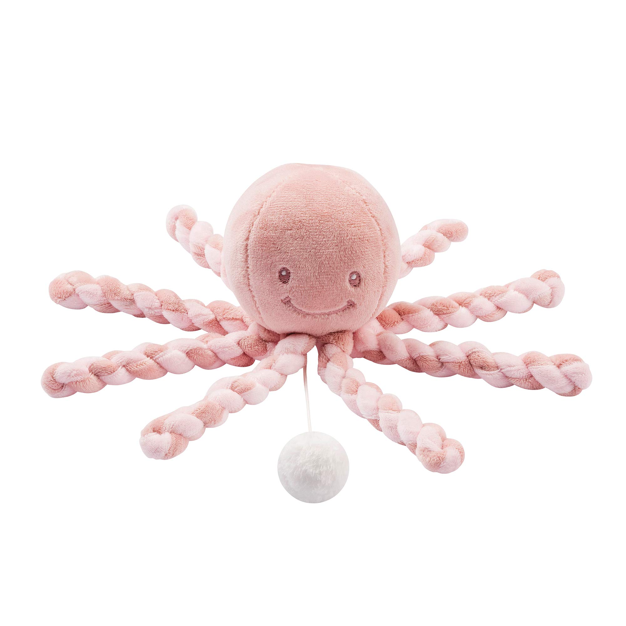 Nattou Doudou d'Activités en Polyester, Doudou Chenille avec Hochet et Couinement, pour Nouveau-Nés et Prématurés, Environ 26 cm, Lapidou, Rose