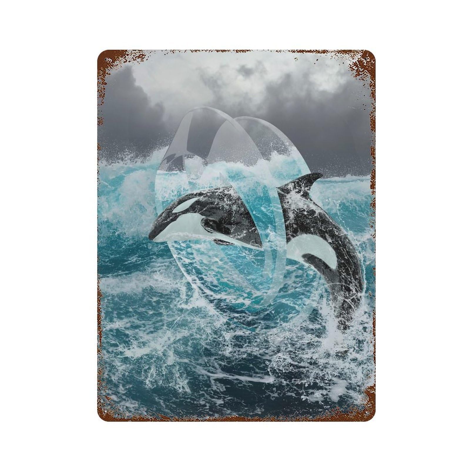 Trip 15.7"x11.8" Weathered Tin Sign, Shabby Chic Decor for Cafe, Home Bar And Lounge Decor