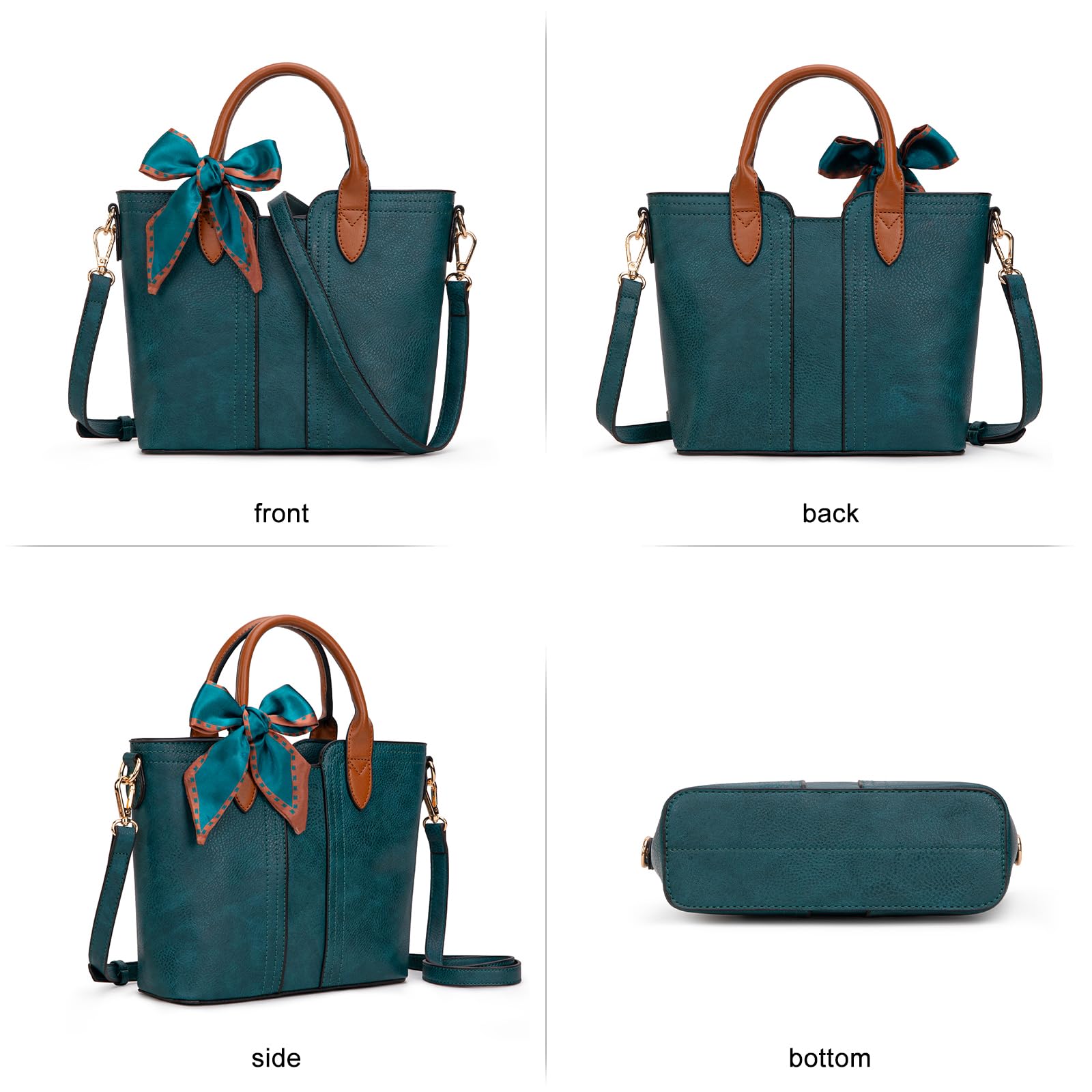 Montana West Top Handle Bags for Women Small Crossbody Purse Cute Satchel Handbag with Detachable Strap Blue MWC-585LKB