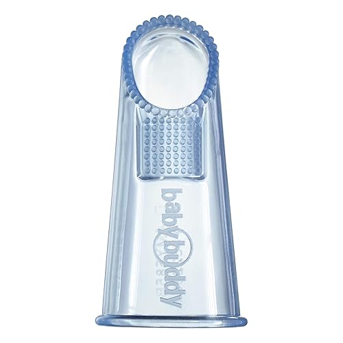 Miniatura 3 de Brilliant Wipe N Brush by Baby Buddy, cepillo de dientes de silicona, limpiador para bebés de 4 a 16 meses de edad, uso con toallita dental,