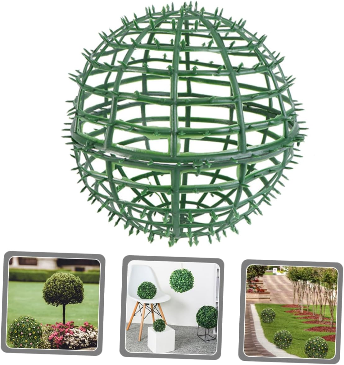 Topiary Ball Support Cage Plastic Plant Frame for Artificial Plants Faux Grass Ball Rack for Wedding Home Decor Easy Installation Reusable DIY Supplies