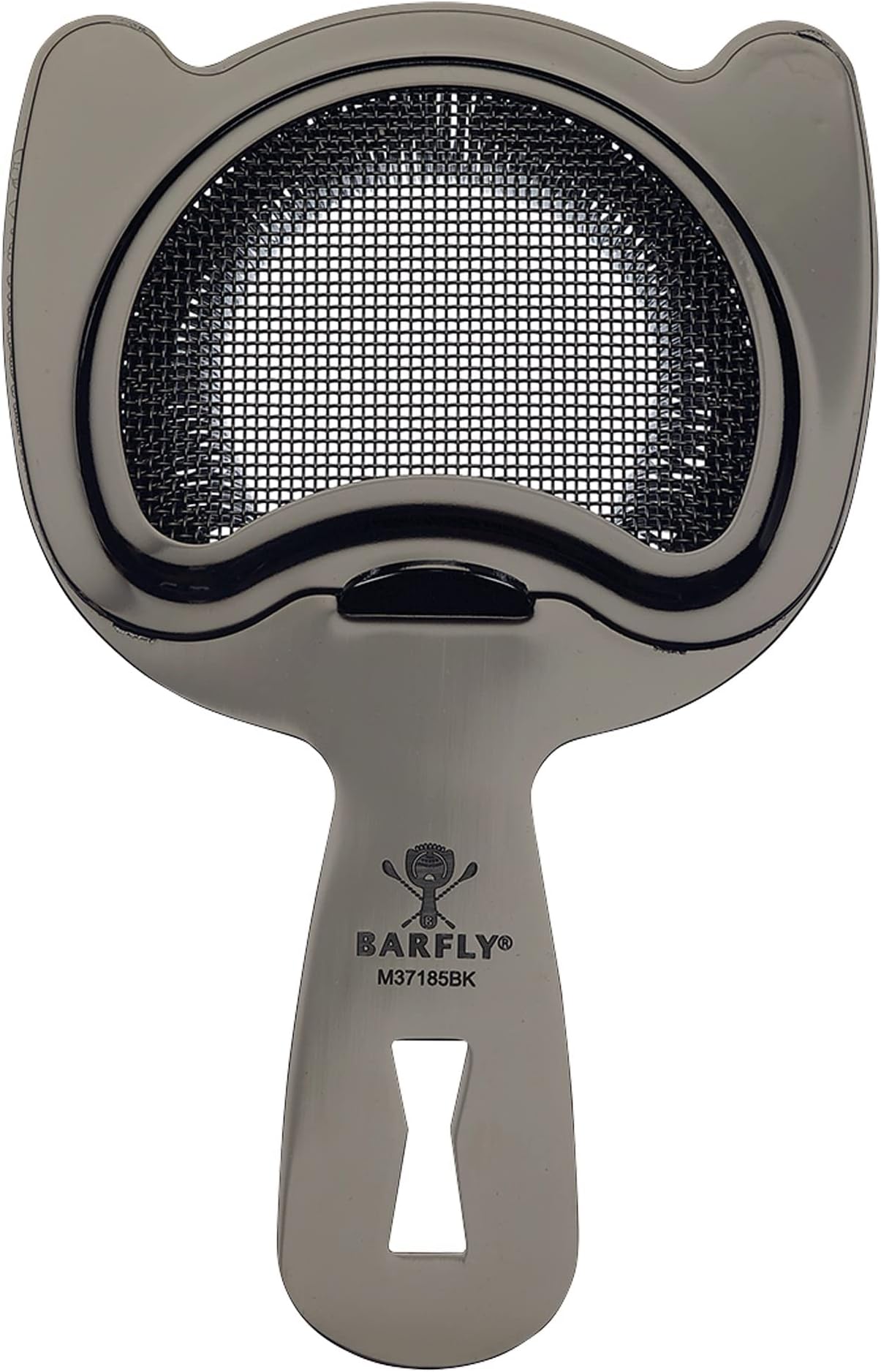 Fine Mesh Spring Strainer, Black