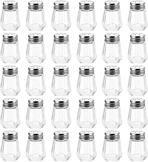 TOPZEA Set of 30 Salt and Pepper Shakers, 0.5 Oz Mini Clear Salt and Pepper Holders Spice Shaker Glass Kitchenware for Home, Wedding, Car Camping, RV, Beach Vacation