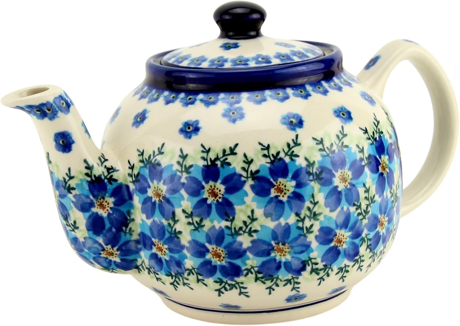 Polish Pottery Market 32 oz Teapot - Handcrafted Polish Stoneware by Zaklady Boleslawiec Poland