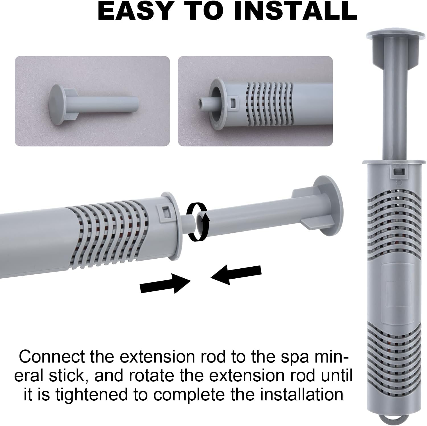 Spa Silver Ion Cartridges for Hot Tubs 3 Pack, Hot Tub Mineral Ion Stick - Keeps Water Clean & Clear, Lasts 4 Months - Mineral Cartridges Sticks for Spa and Hot Springs