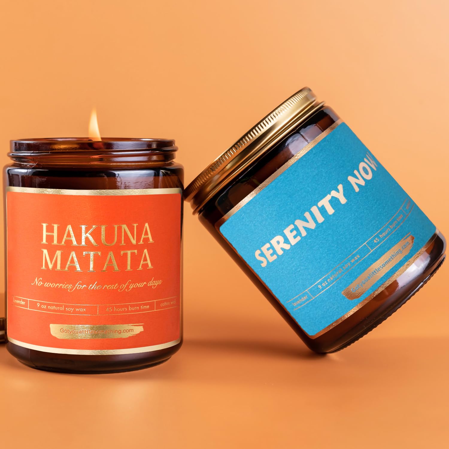 Serenity Now + Hakuna Matata - Set of 2 Scented Candles by Got You A Little Something