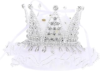 VALICLUD White Crown Ring Box for Weddings, Elegant Plastic Jewelry Holder | Exquisitely Crafted, Resistant to Deformation, Meticulous Polishing, Luxury Style, Desk Decor for Special Events