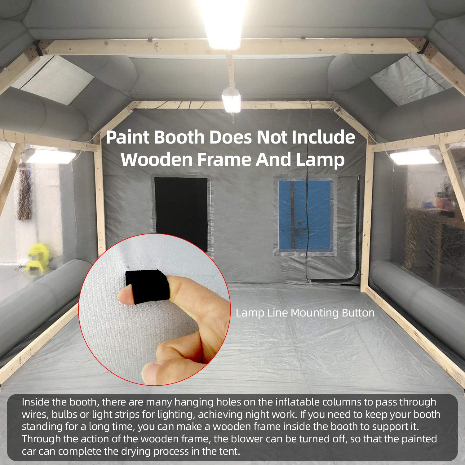 Buy OZIS Portable Paint Booth 13X10X8Ft Upgrade Larger Filter System