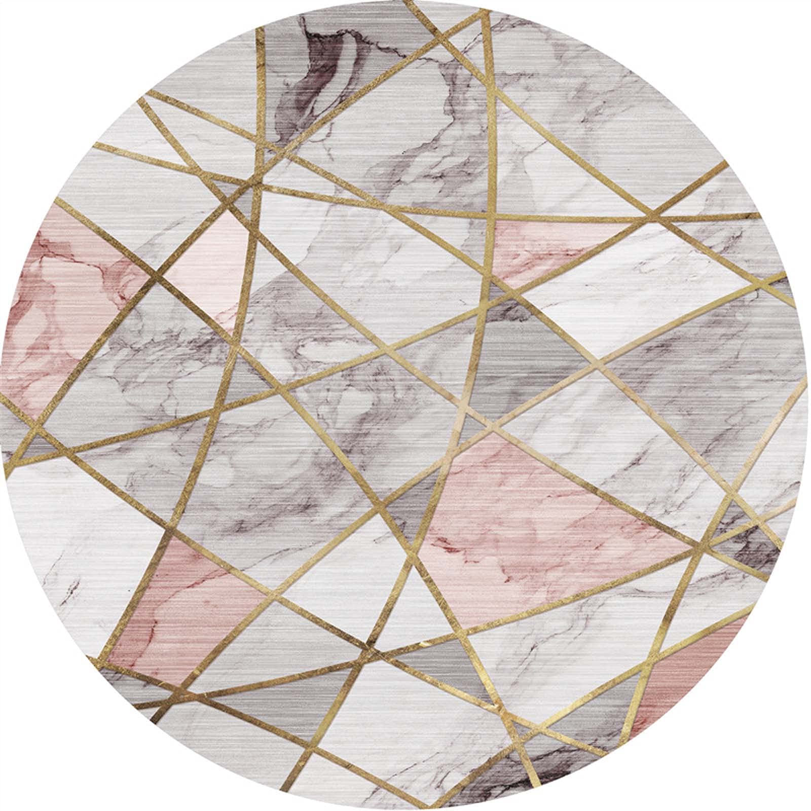 Alfombrilla antideslizante para silla de escritorio para alfombra de pelo medio, resistente al agua y súper agarre, 120 cm de diámetro, color rosa