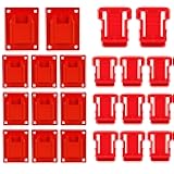 11pcs Tool Holders and 11pcs Battery Holder Compatible with Milwaukee M18 18V Wall Mount Hanger Battery Drill Tool with Screws