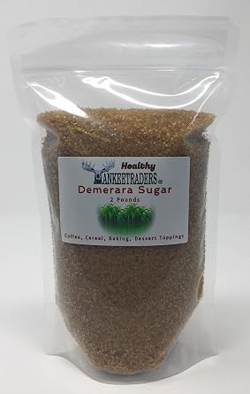 YANKEETRADERS, Demerara Sugar Unrefined Sugar  2 Lbs