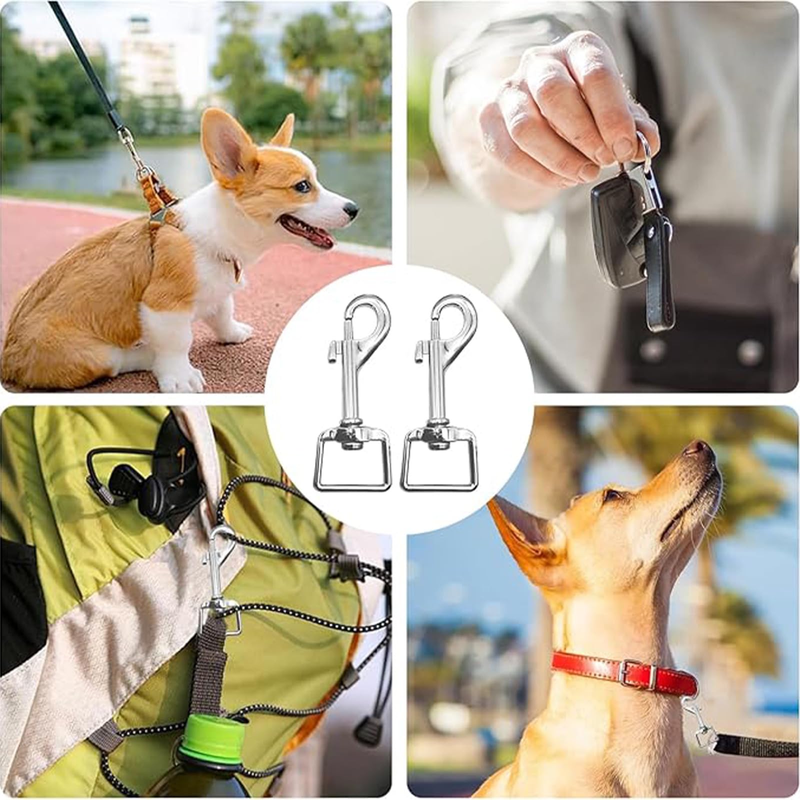 Snap Hooks Dog Leads Clasp Buckle Trigger Clip Pet Buckle Key Chain for Linking Dog Leash Collar Handmade Crafts Project 8pcs - Image 3