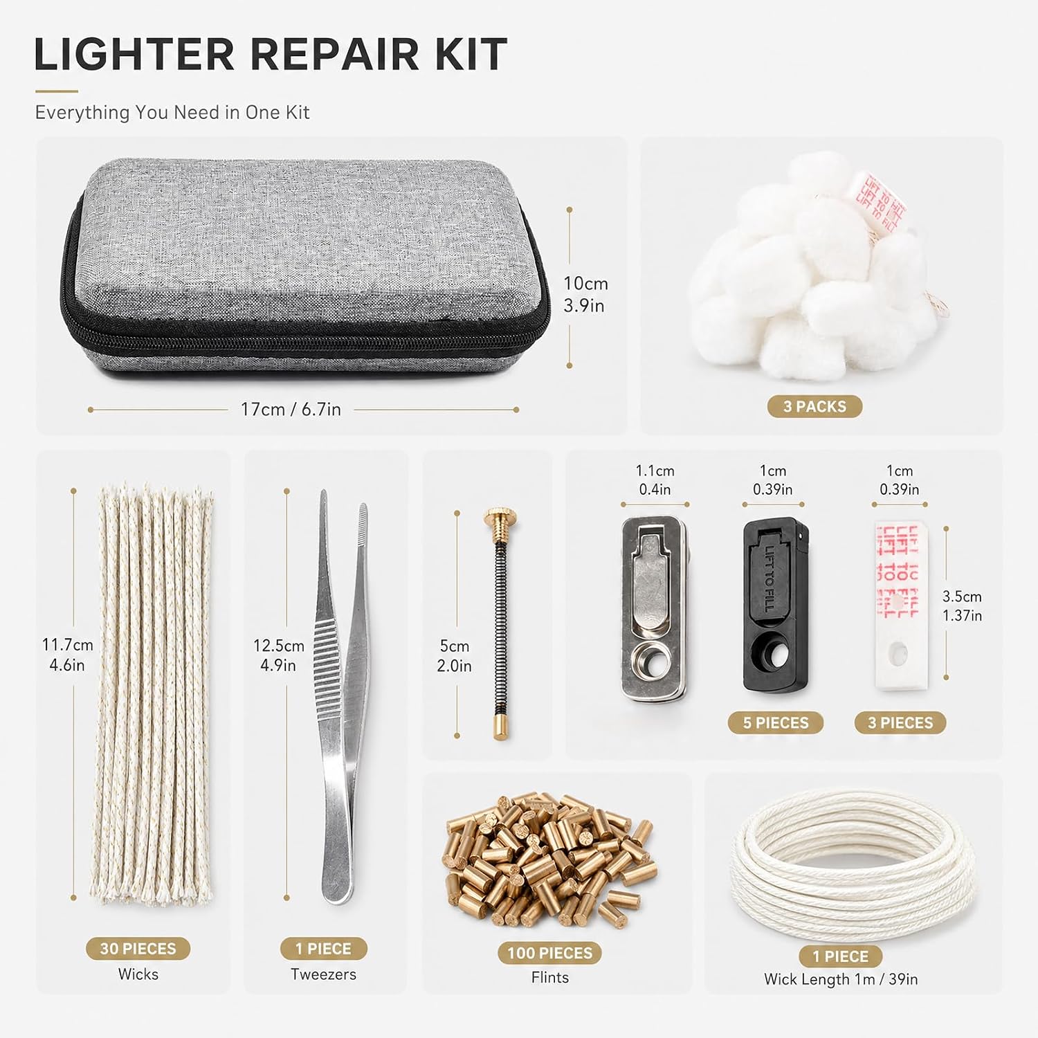 Lighters Maintenance Kit, Vintage Lighter Repair Kit image 2