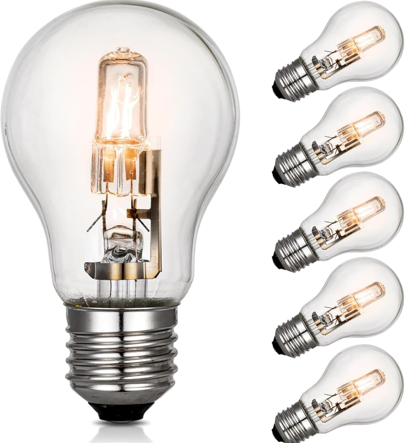 Lotusland 043168787963 78796 Light Bulb 43 Watt, Halogen A19 60 Watt Equivalent, Clear Halogen Bulbs E26 Base, 120V Energy-Efficient Replacement for Lamps & Fixtures
