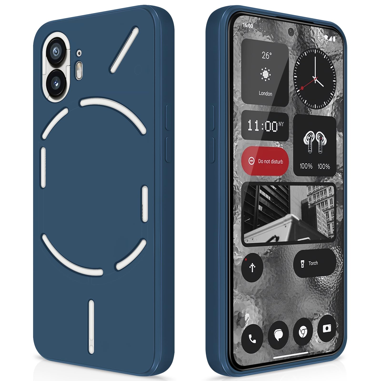 GiiYoon Case Compatible with Nothing Phone 2, Silky-Soft Touch Full-Body Protective Phone Silicone Case