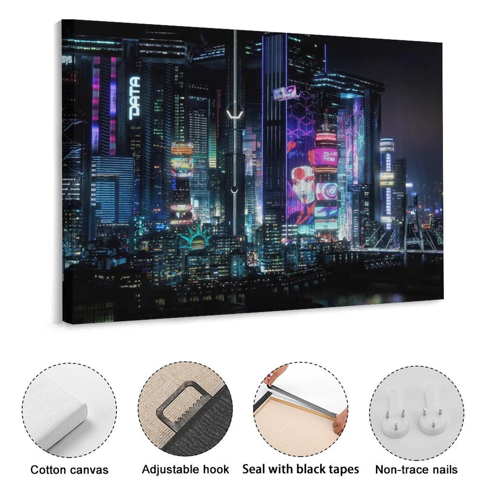 Amazon.co.jp: サイバーパンク2077 アートパネル 絵画 油絵 インテリア