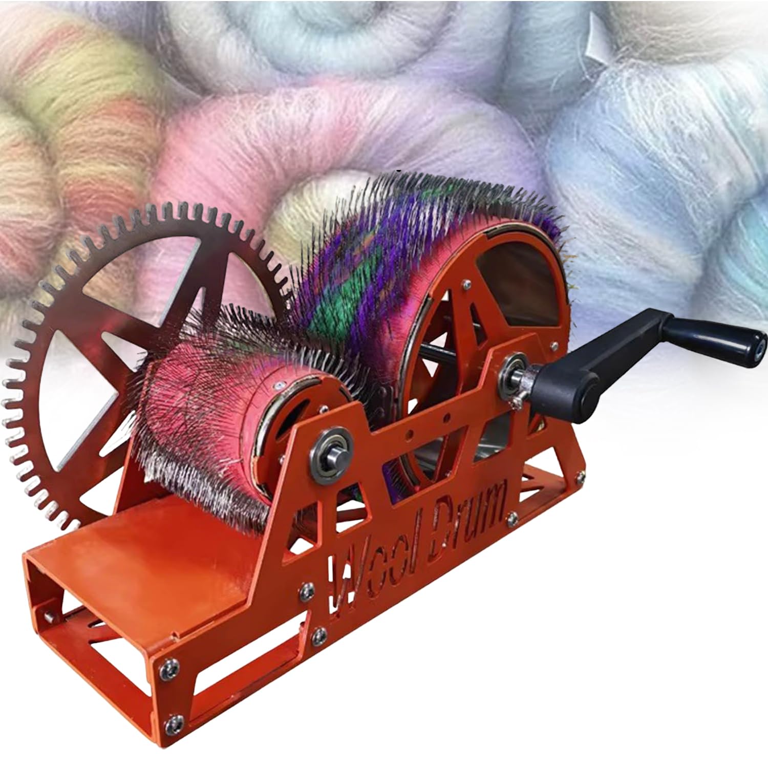 Cardatrice manuale per lana, professionale per miscelare fibre, progetti artigianali fai da te per hobbisti, artigiani e casa
