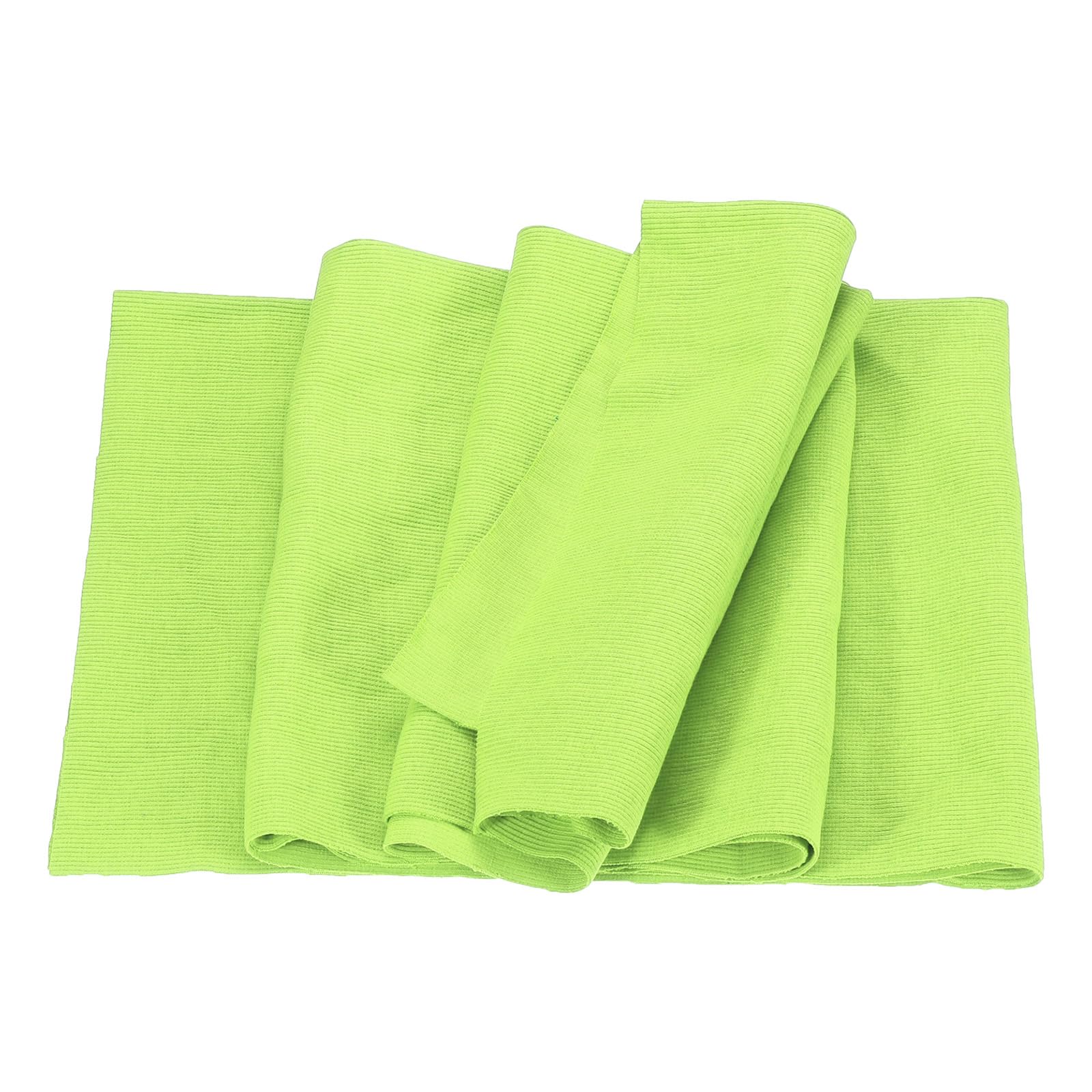MECCANIXITY 47" Elastic Cuffs Ribbed Trims Cotton Fabric Knit Rib Stretch Tape Cuff Sleeve Waistband for Sewing, 20" Wide Bright Green