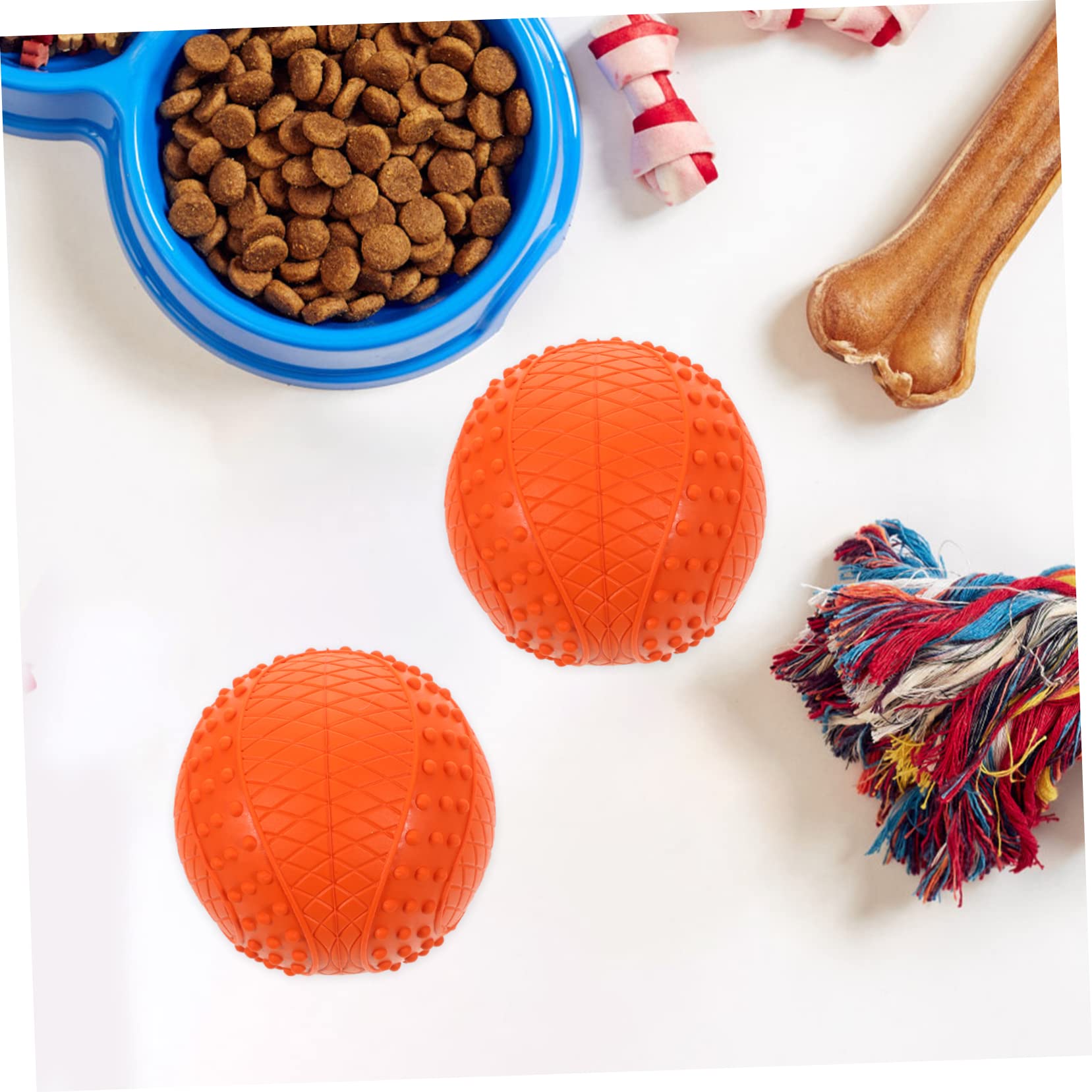 HEMOTON 4pezzi Palline per Cani di Gomma Resistente ai Morsi Giocattoli da Masticare Effetto Squittire Palline Galleggianti Piccole e Facili da Pulire per Cani