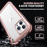Vista 599 de Diaclara - Funda diseñada para iPhone 15 Plus de 6.7 pulgadas, transparente, cuerpo completo, con protector de pantalla, resistente de protección
