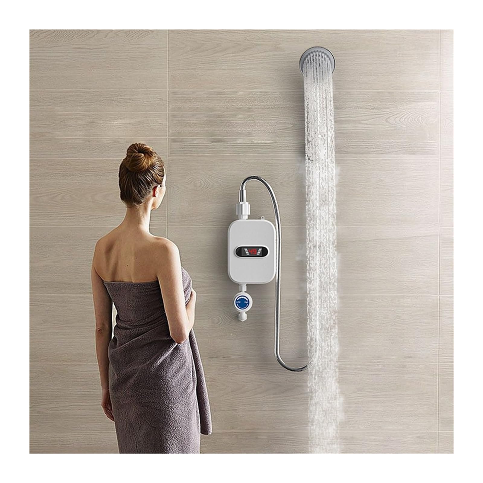 Calentadores de piscina, Calentador De Agua Instantáneo De Acero Inoxidable 304, Aspersor De Apagado Automático, Calentador De Agua, Aspersor Impermeable LCD Digital